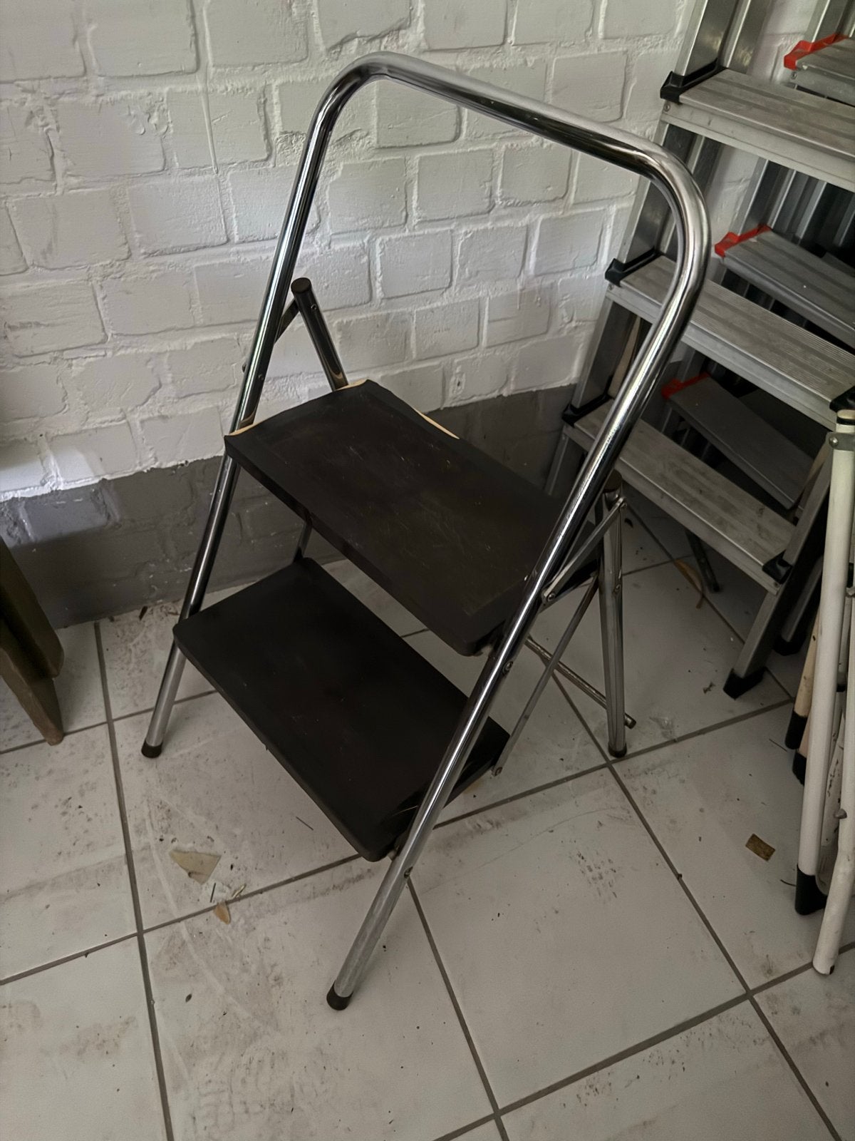 Vintage tweevoudige keukentrap - Opvouwbaar, Ophalen of Verzenden