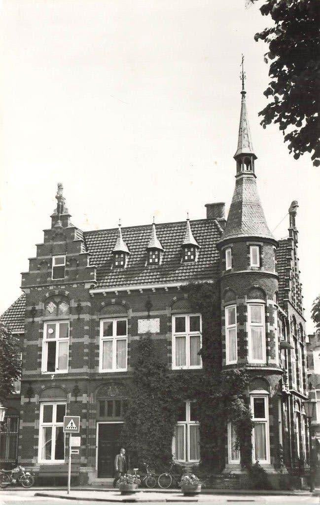 Noordwijk-Binnen, Gemeentehuis, Brommer, Ophalen of Verzenden, 1960 tot 1980, Gelopen, Zuid-Holland