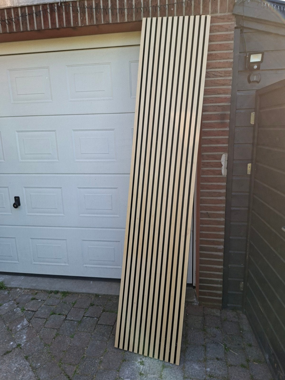 3x Houten lattenwand paneel - akoestisch, Ophalen, Gebruikt, Minder dan 25 mm, Overige typen