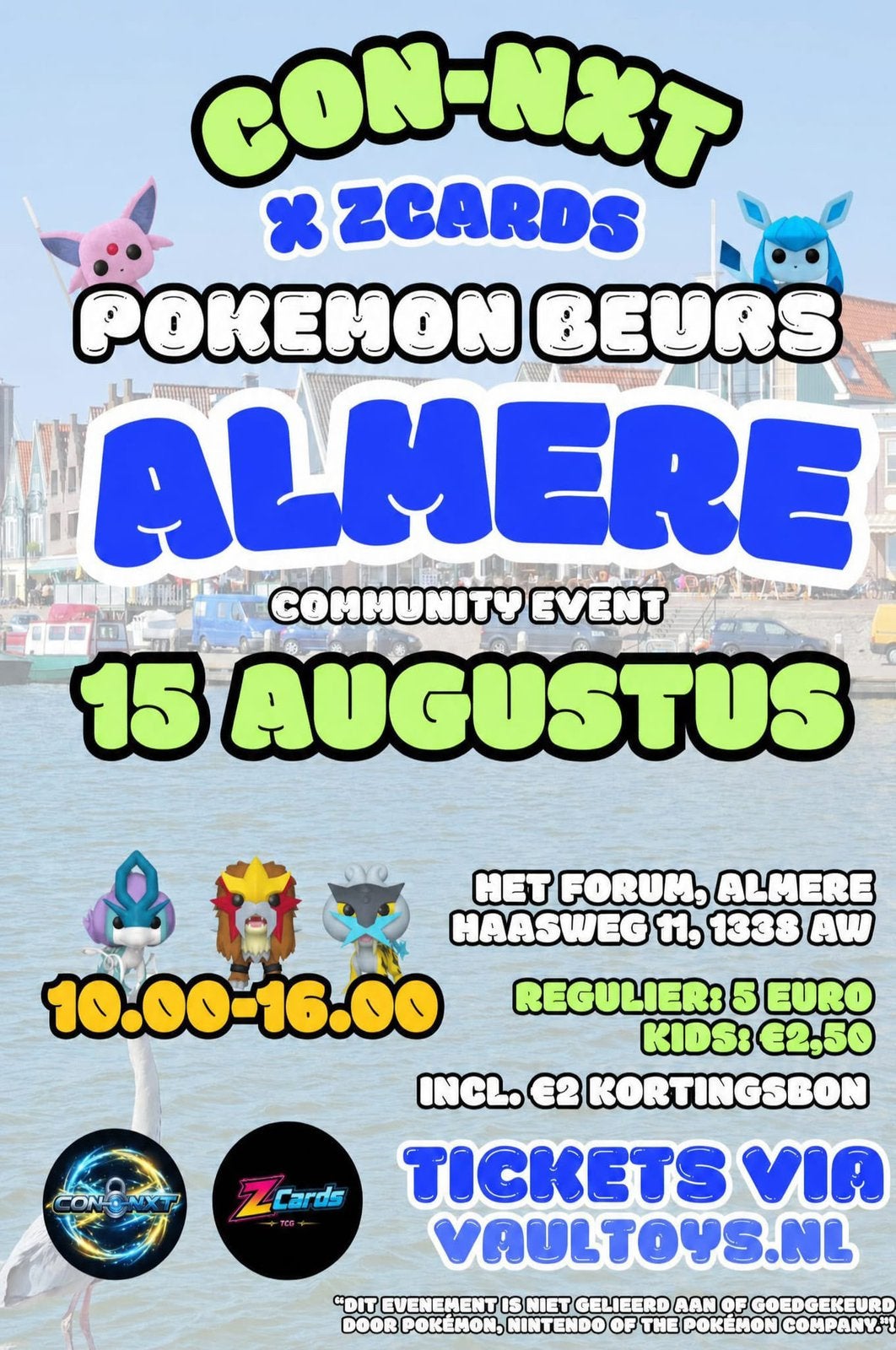 TCG / Pokémon Beurs Almere – 15 augustus | Con-NXT x Z-Cards, Ophalen, Gebruikt