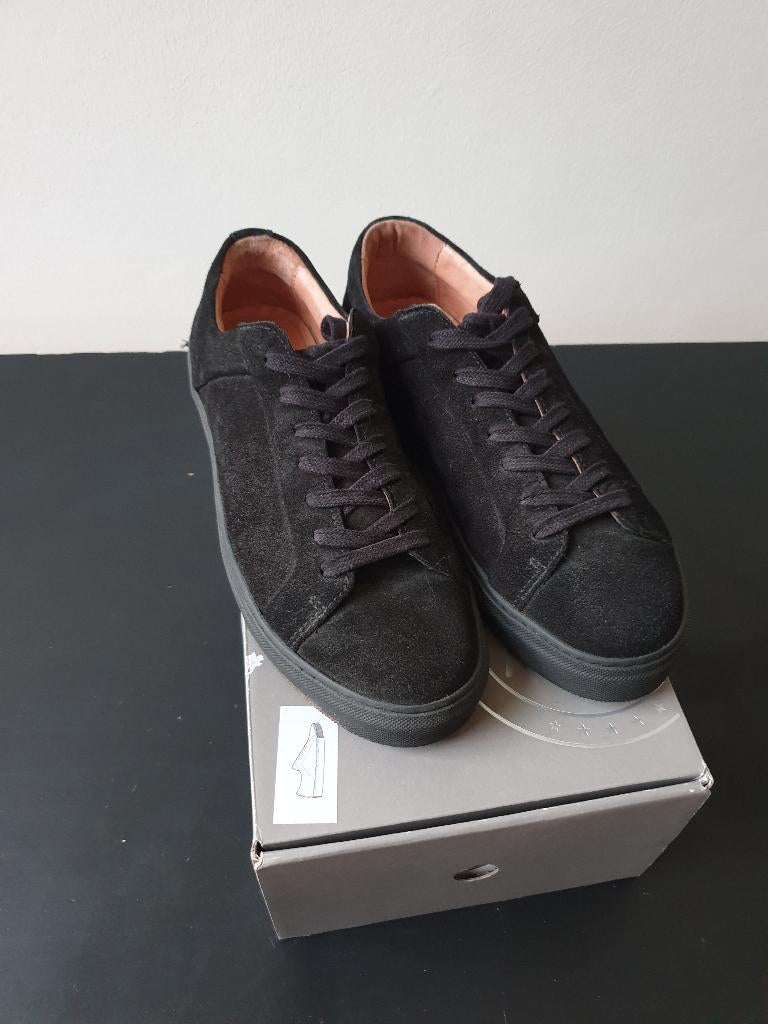 H&M Premium Quality Leren Sneakers 42, Kleding | Heren, Zwart, Ophalen of Verzenden, H&M, Sneakers of Gympen
