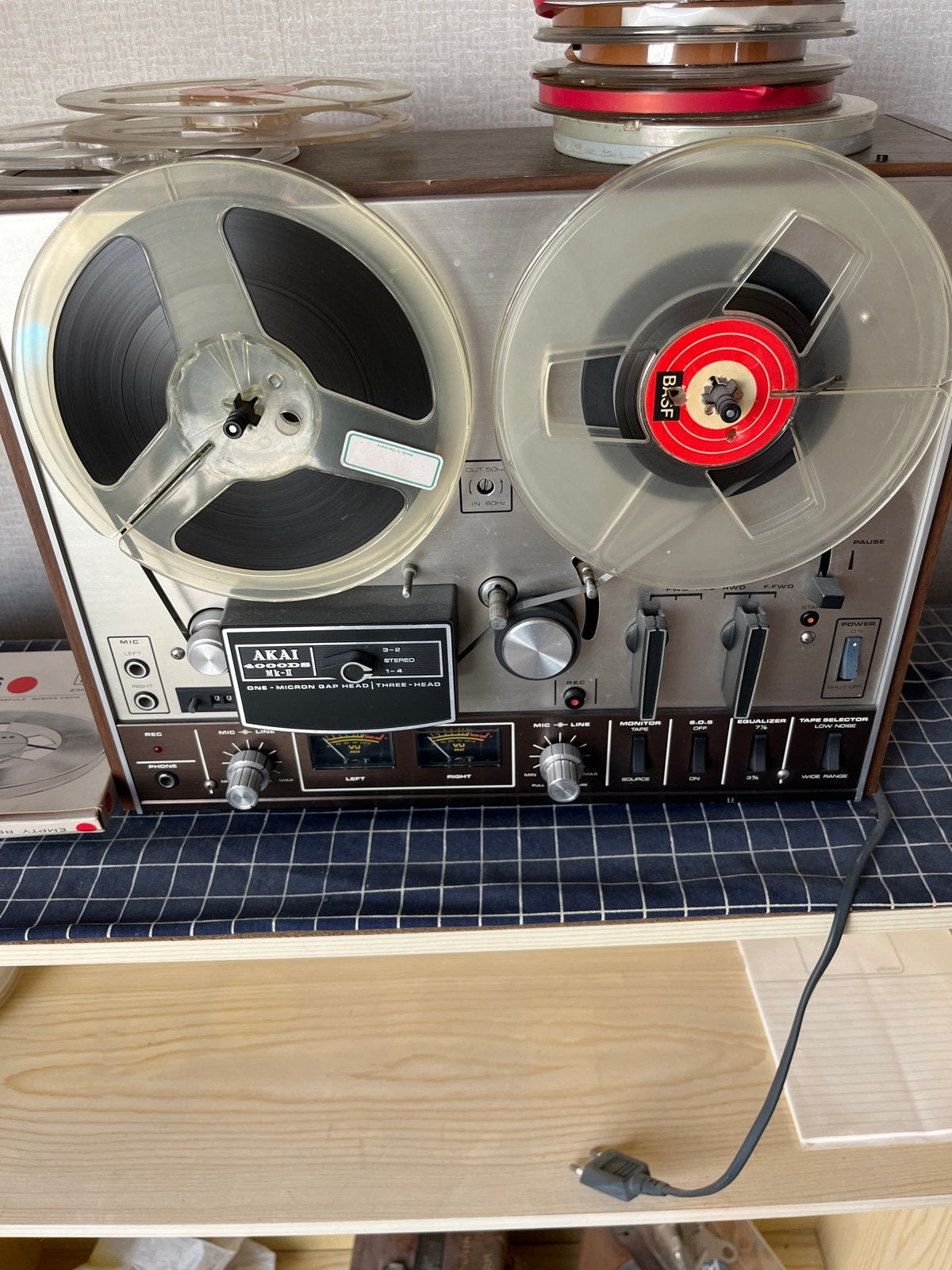 Akai GX-215D Bandrecorder met banden, Ophalen of Verzenden, Bandrecorder, Met banden