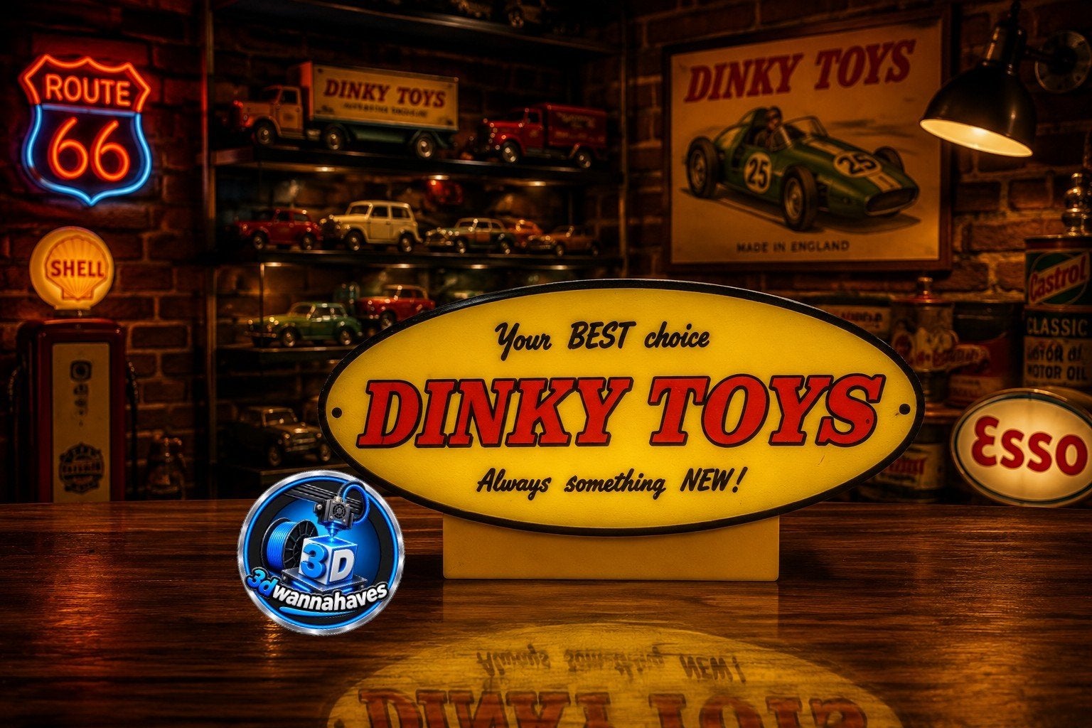 Dinky Toys LED Lichtbak - Nostalgische Decoratie, Ophalen of Verzenden, Nieuw, Lichtbak of (neon) lamp