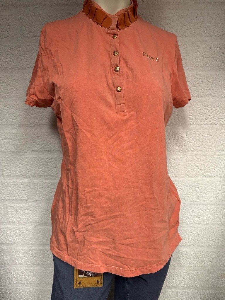 Pikeur ruffle polo roze 42, Ophalen, Gebruikt, Dressuur, XL