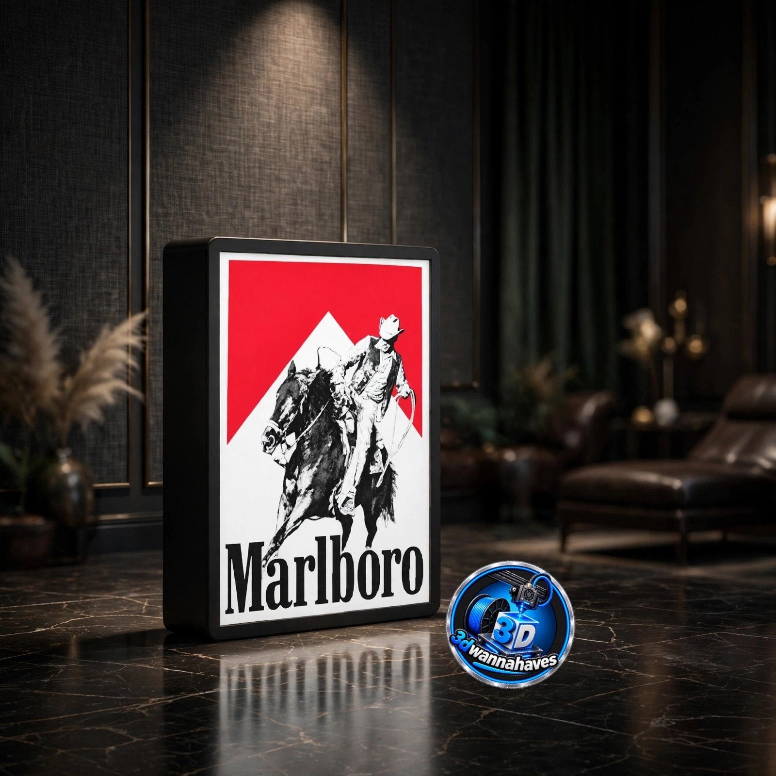 Marlboro LED Lichtbak - Blikvanger voor Garage/Mancave, Ophalen of Verzenden, Nieuw, Overige typen