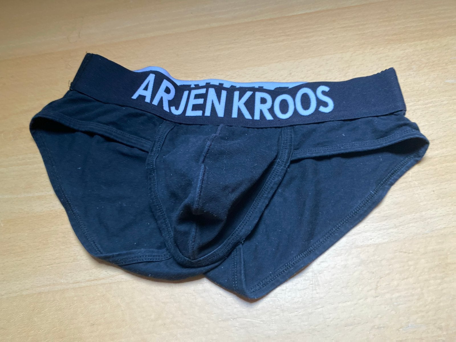 Arjen Kroos Zwarte Bikini Slip M Katoen met Ruime Pouch, Kleding | Heren, Ondergoed, Verzenden, Zwart, Slip