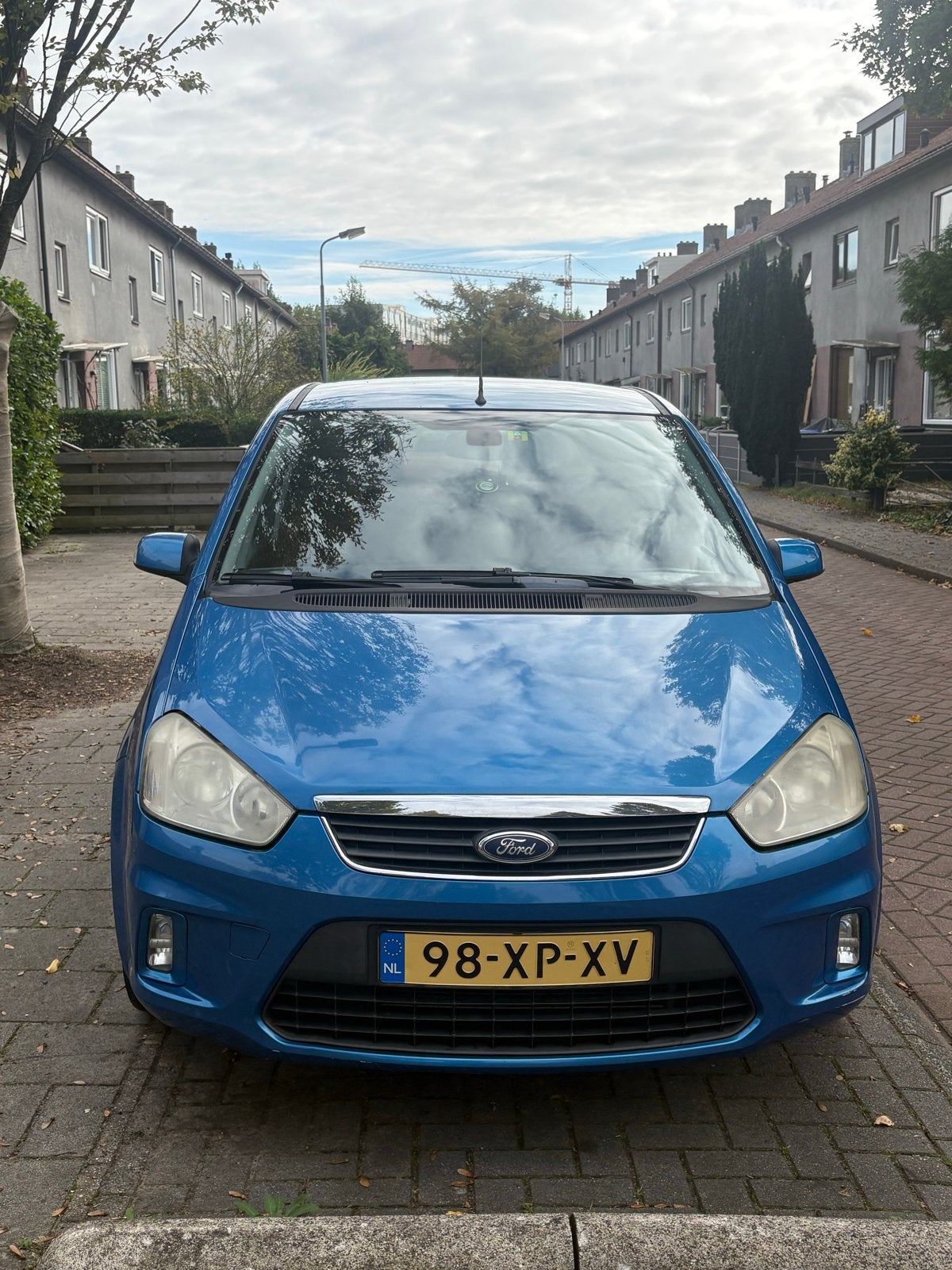 Ford C-Max 1.8 92KW 2007 Blauw Titanium Pack, Auto's, Voorwielaandrijving, 125 pk, 4 cilinders, Blauw