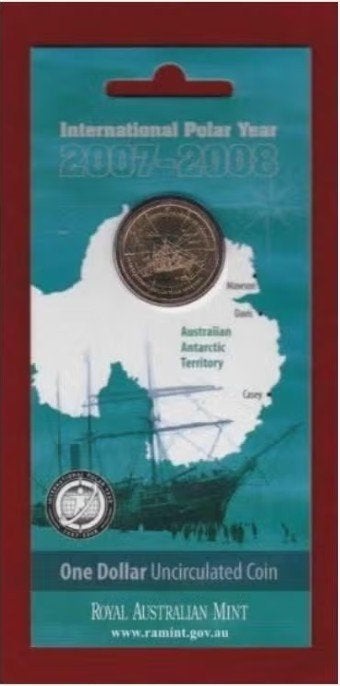 Australie - 1 Dollar 2007 - International Polar Year, Postzegels en Munten, Munten | Oceanië, Verzenden, Setje
