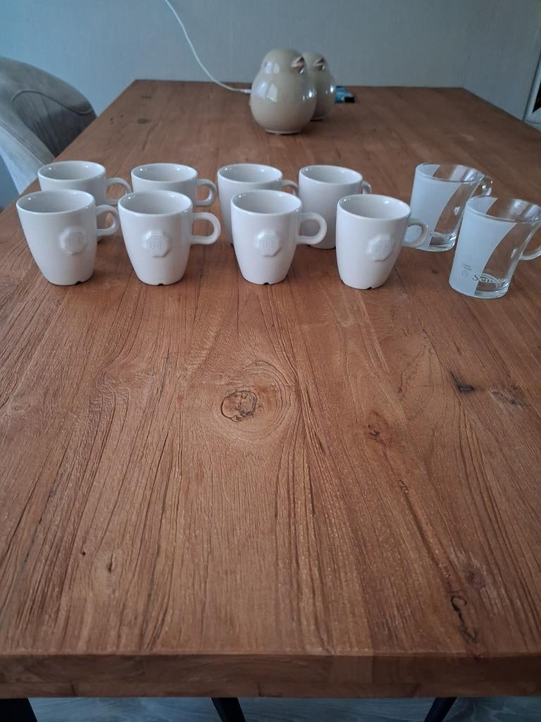 Koffie mokken, Huis en Inrichting, Keuken | Servies, Ophalen, Glas, Overige stijlen, Kop(pen) en/of Schotel(s)