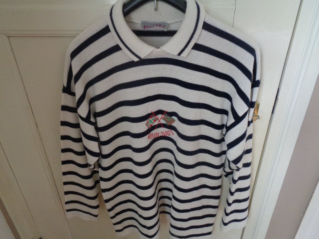 PULLS streep trui:mt 42, Pulls, Beige, Maat 42/44 (L), Ophalen of Verzenden