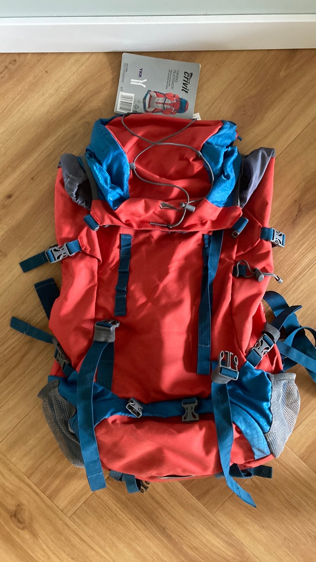 Crivit Hiking Rugzak - 60 + 10L - Nieuw, Ophalen of Verzenden, Nieuw, Rugzak
