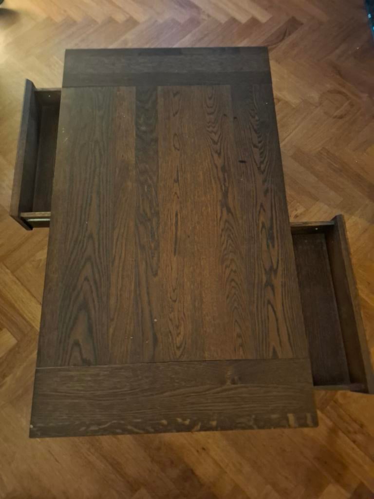 Eierkamp hardhouten salontafel met lichte gebruikssporen, Huis en Inrichting, Tafels | Salontafels, Gebruikt, 100 tot 150 cm, Minder dan 50 cm