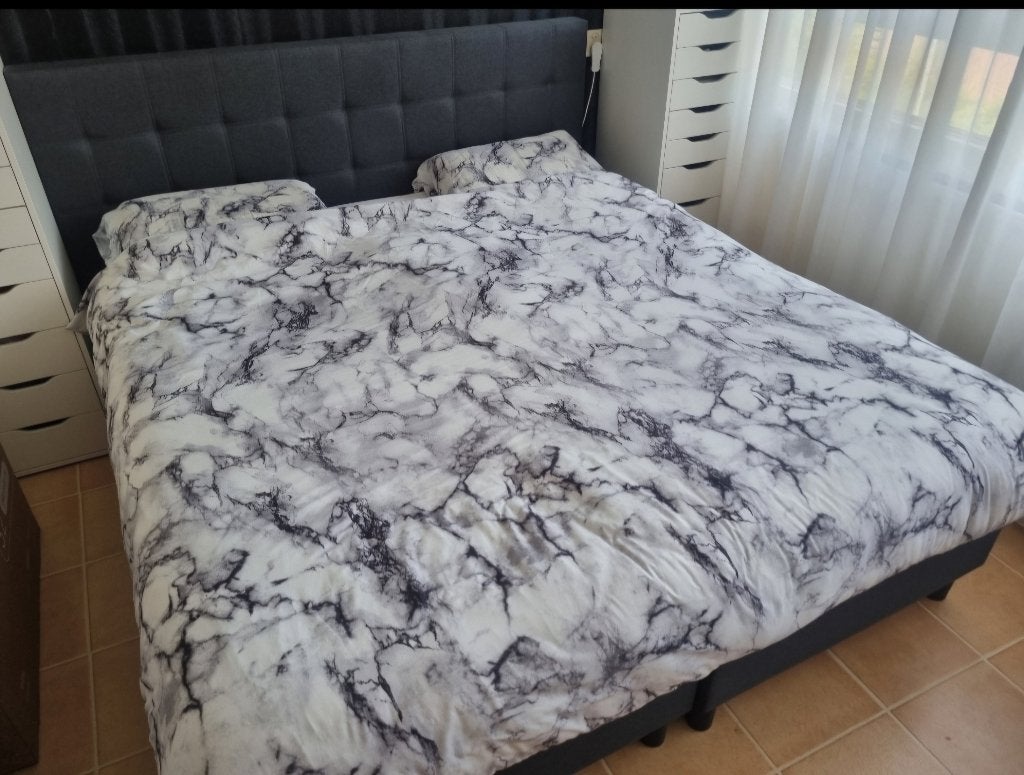 Boxspring 180x200, Huis en Inrichting, Slaapkamer | Boxsprings, Ophalen, Tweepersoons, Zo goed als nieuw, 180 cm