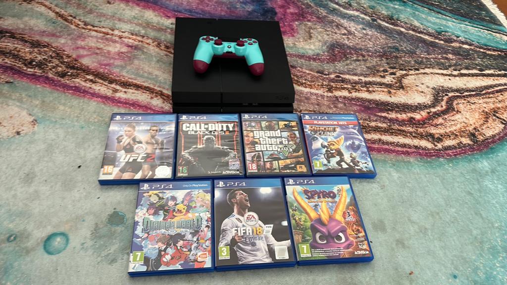 PlayStation 4 Slim 1tb met controller en 7 games, Spelcomputers en Games, Spelcomputers | Sony PlayStation 4, Ophalen, Met games