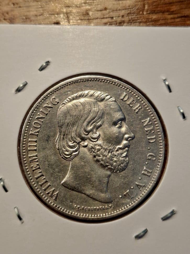 Rijksdaalder 1858 willem 3, Postzegels en Munten, Munten | Nederland, Ophalen of Verzenden, Koning Willem III, 2½ gulden