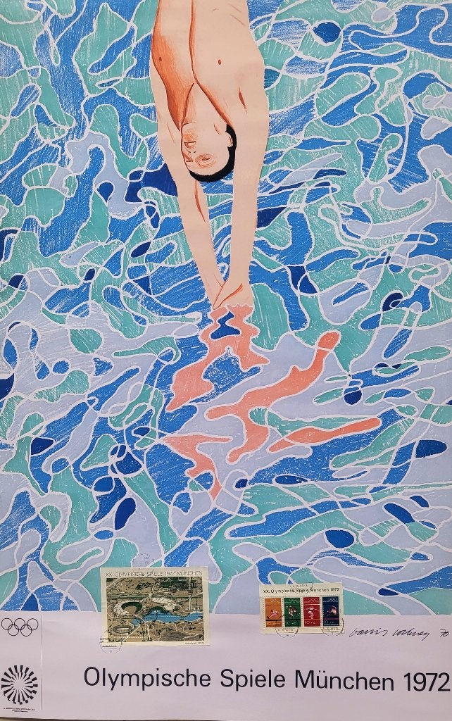 David Hockney - Diver - Officiele zegels, Ophalen of Verzenden