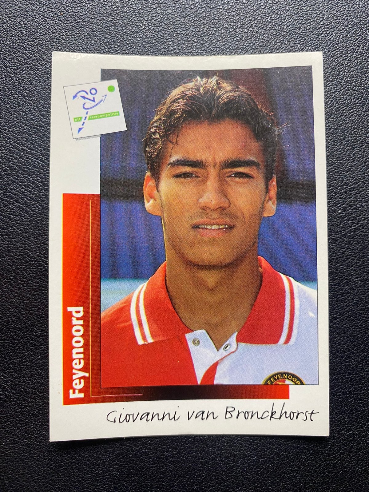 Giovanni van Bronckhorst - Feyenoord - Panini Voetbal 96, Verzamelen, Ophalen of Verzenden, Zo goed als nieuw, Feyenoord, Poster, Plaatje of Sticker