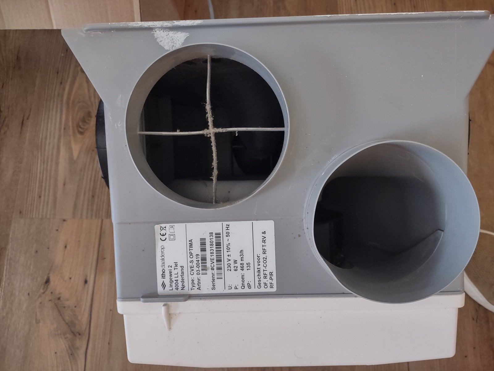 Itho Daalderop CVE-S Optima Ventilatie-unit (defect), Doe-het-zelf en Verbouw, Ventilatie en Afzuiging, Ophalen