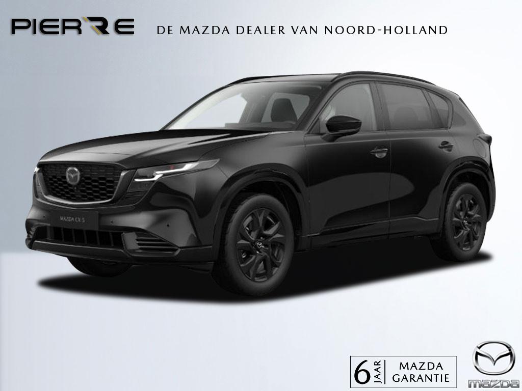 Mazda CX-5 2.5 E-SKYACTIV G 141 M AUTOMAAT HYBRID Homura LED, Auto's, Zwart, 4 cilinders, Overige brandstoffen, Zwart