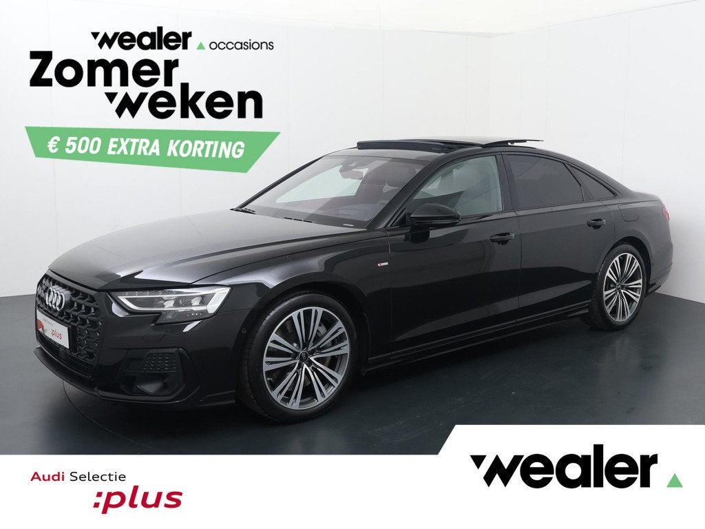 Audi A8 60 TFSI e quattro | 462 PK | Panoramadak | 360 grade, Auto's, Audi, Gebruikt, 2995 cc, Zwart, Bedrijf