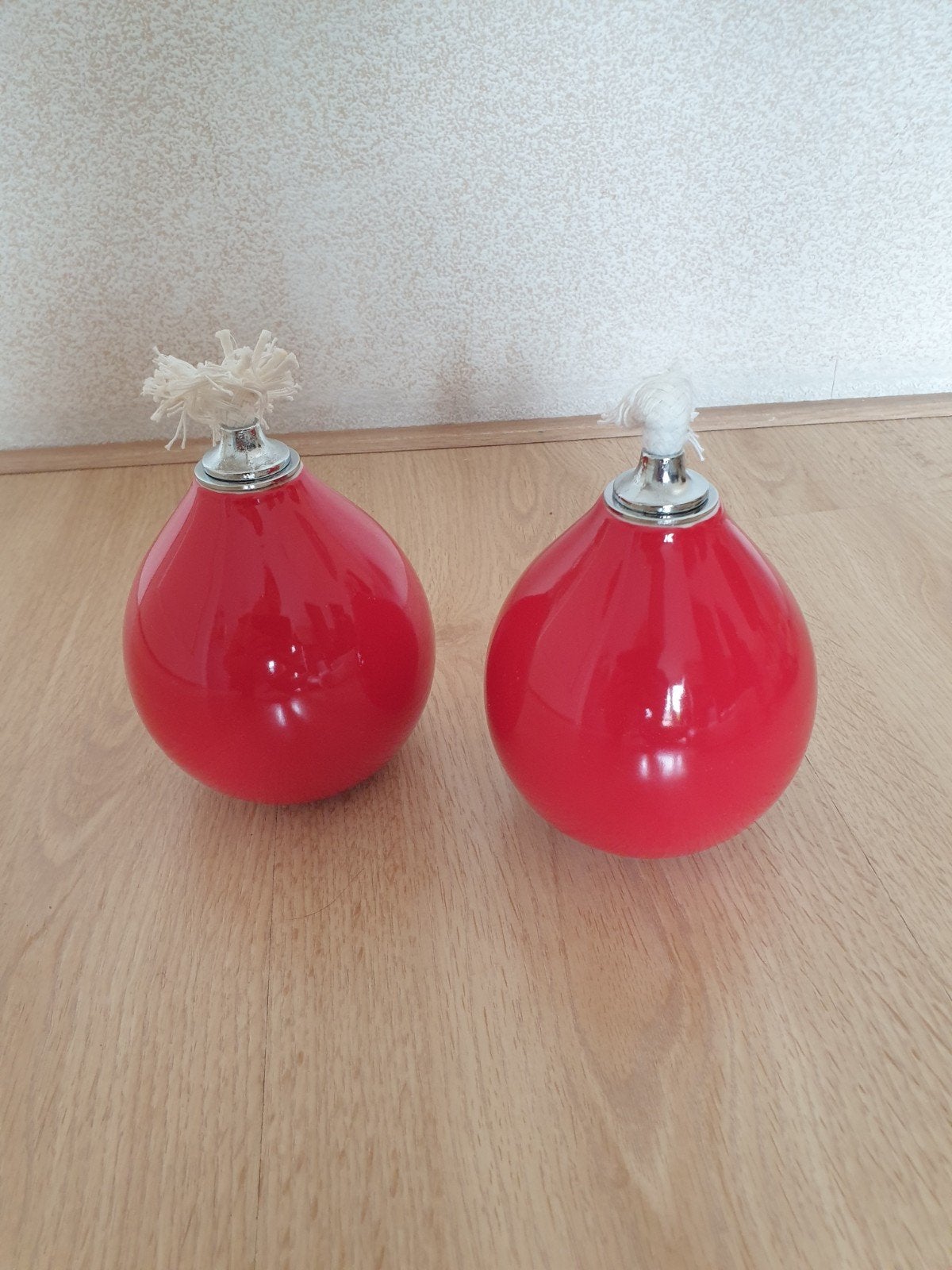 2 mooie olielampen, Ophalen, Zo goed als nieuw