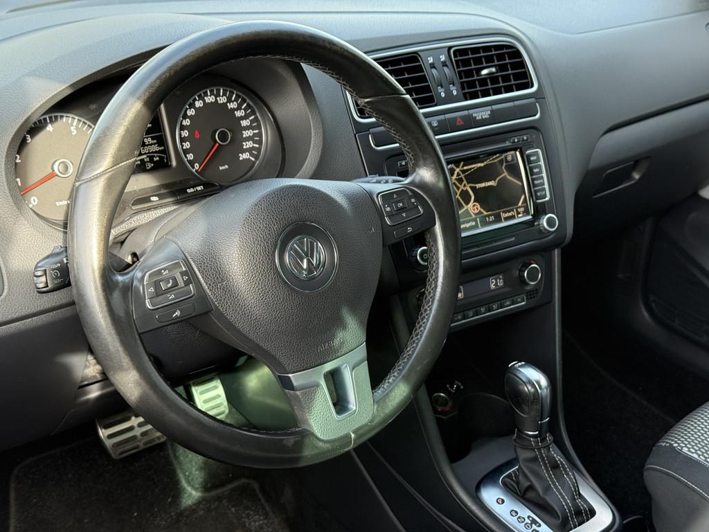 Volkswagen Polo 1.2 TSI Cross | RIJKLAAR | DSG | Navi | Trek, Euro 5, Stof, Zwart, Parkeersensor
