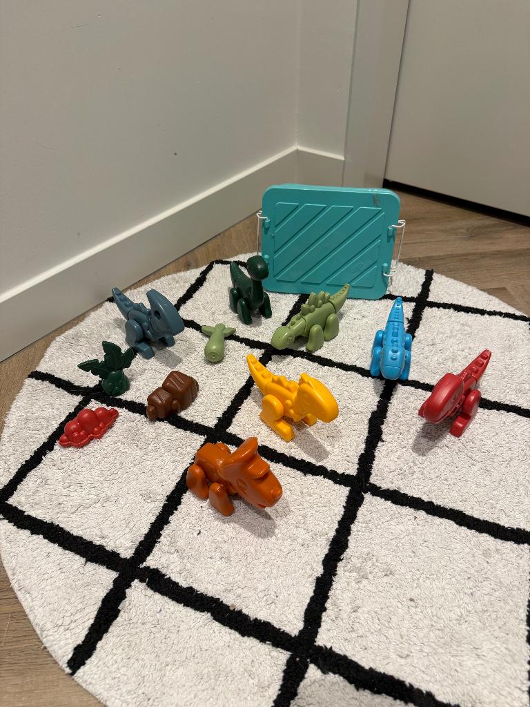 Heel goed kleurrijk 3D Dino puzzel peuter figuur dinosaurus, Ophalen of Verzenden, 10 tot 50 stukjes, Zo goed als nieuw, 2 tot 4 jaar