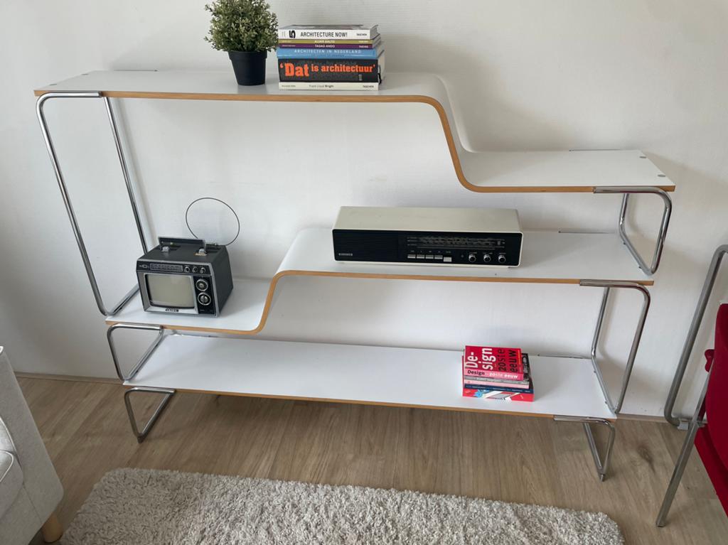 Design wandkast BRF Loop vintage / retro, Huis en Inrichting, Kasten | Boekenkasten, Ophalen, 25 tot 50 cm, Minder dan 100 cm
