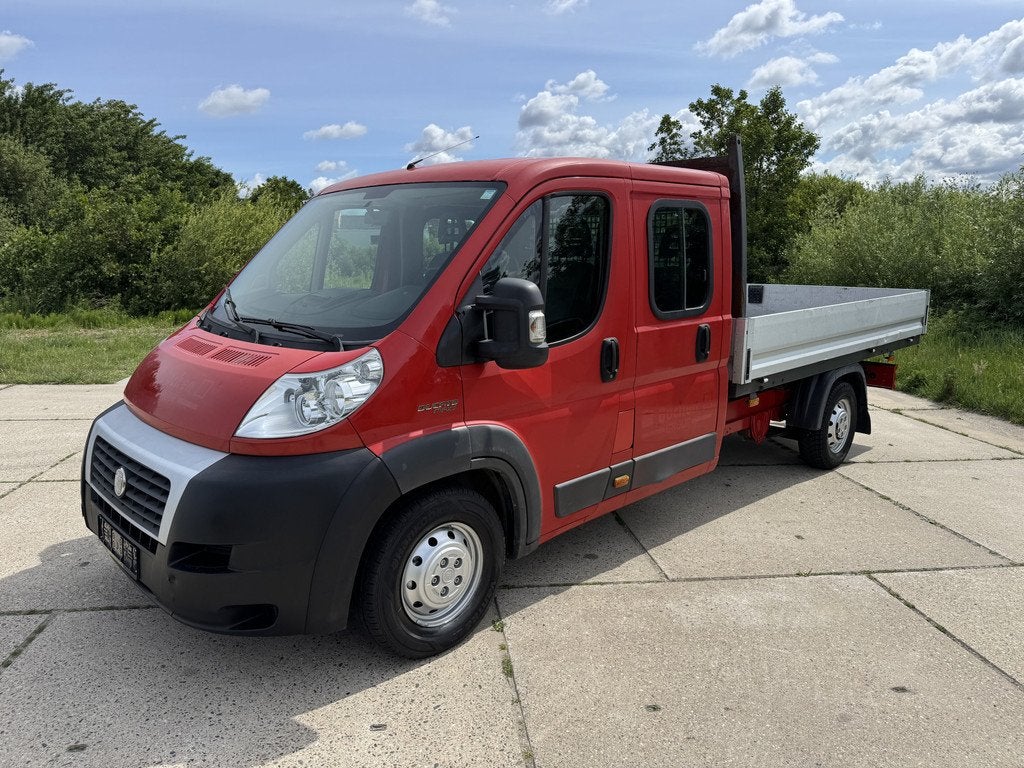 Fiat Ducato 35H 2.3MJ 96kw L4 H1 dub. cab. pick-up, Auto's, Fiat, Euro 5, Gebruikt, Zwart, Bedrijf