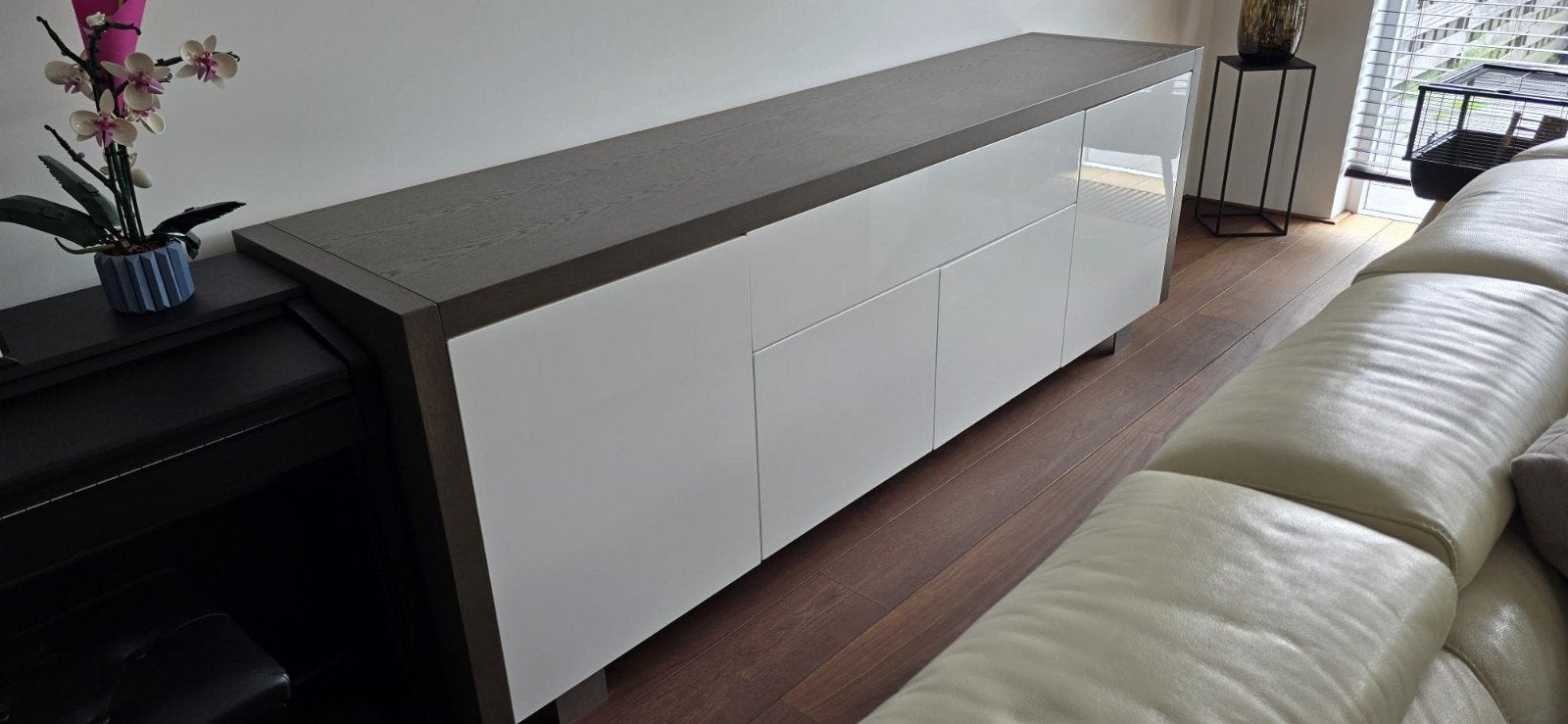 Set van dressoir, kast, eettafel en tv meubel, Gebruikt, 200 cm of meer, Modern, Strak design, Ophalen