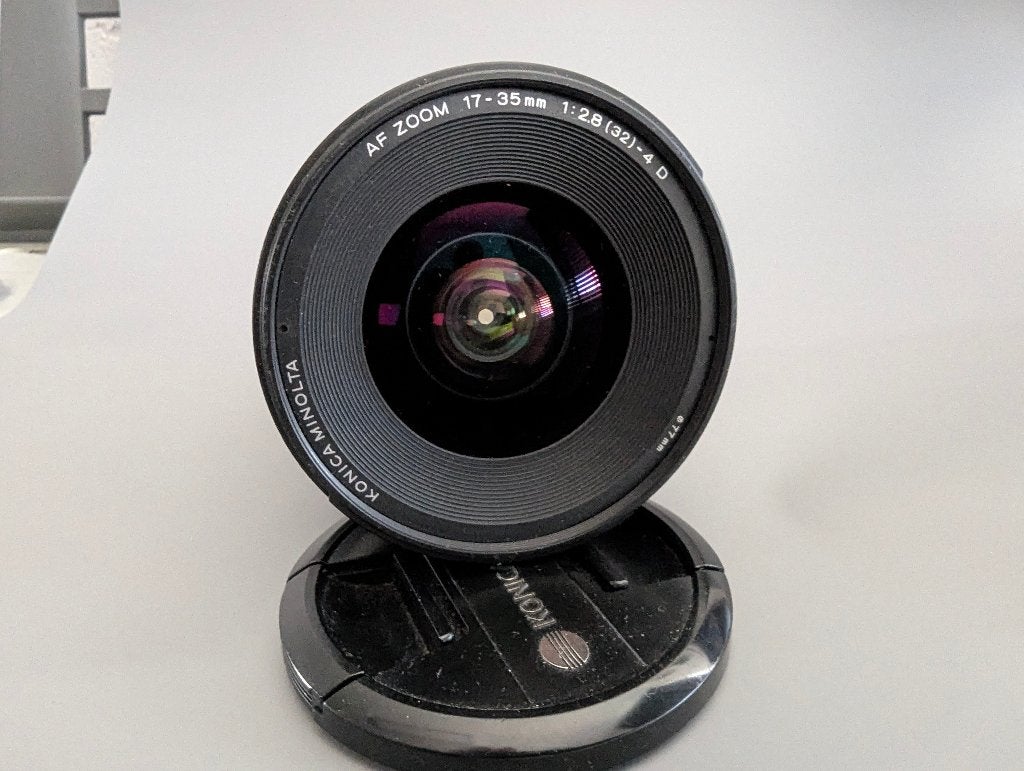 Konica/Minolta 17- 35 groothoek zoom, Gebruikt, Zoom, 17 mm, Groothoeklens