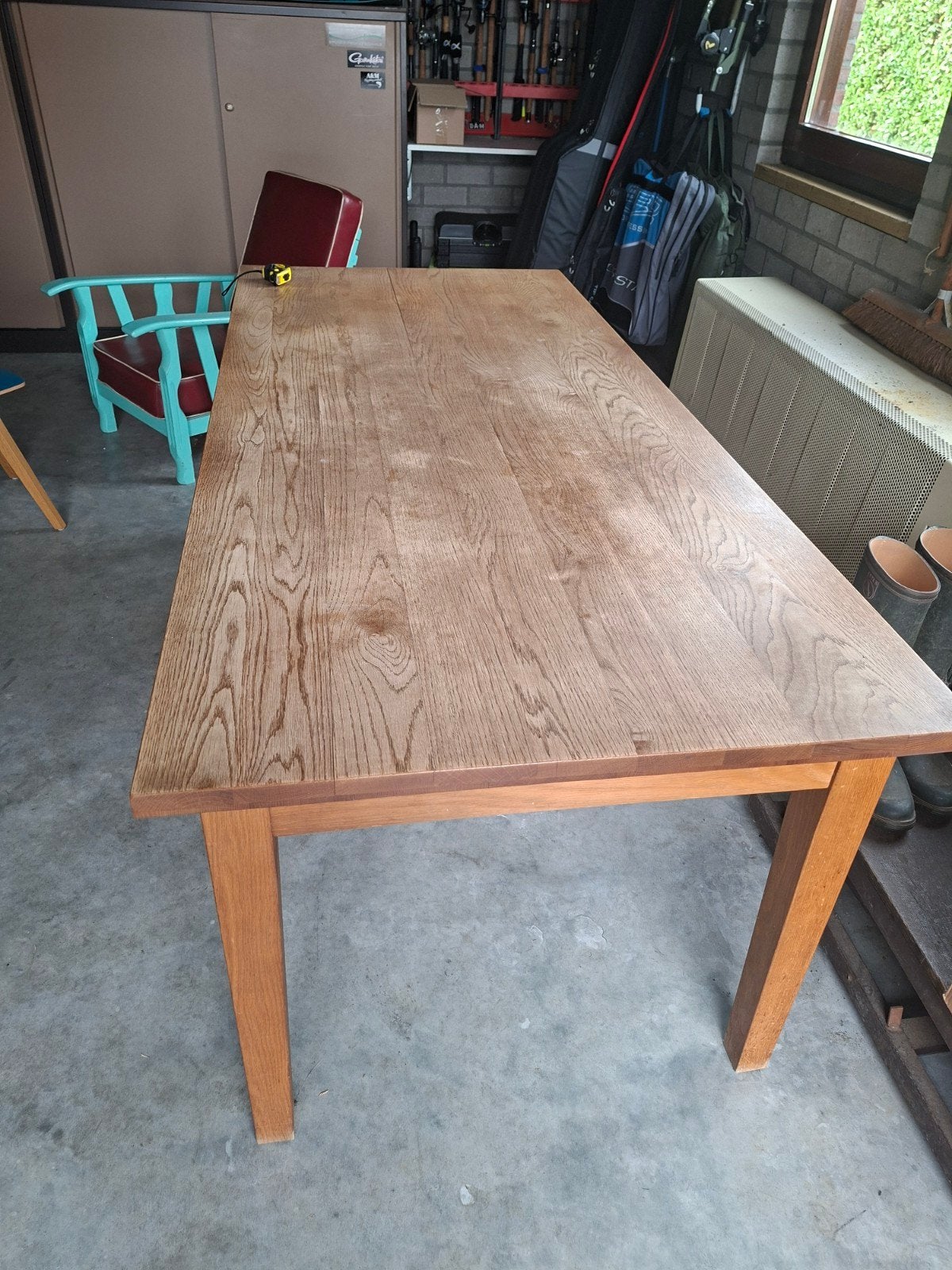 Eet tafel eiken gratis, Ophalen, Gebruikt, Rechthoekig, 50 tot 100 cm