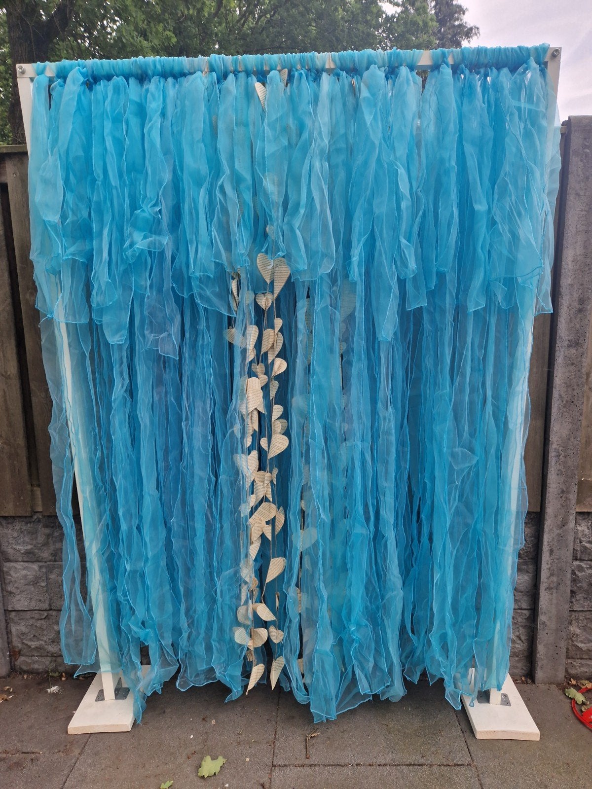 Achtergrond Fotobooth backdrop Blauw hartjes feest, Ophalen, Nieuw