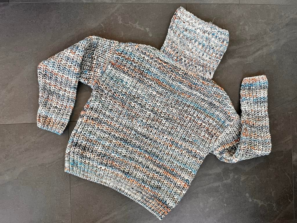 Gebreien blauwkleurige trui van Laura di Sarpi maat 44, Ophalen of Verzenden, Gedragen