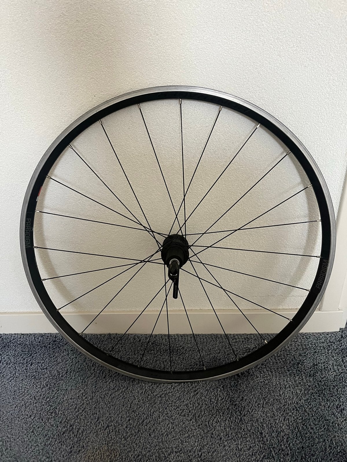 Bontrager Paradigm voor en achterwiel, Gebruikt, Aluminium, Racefiets, Ophalen