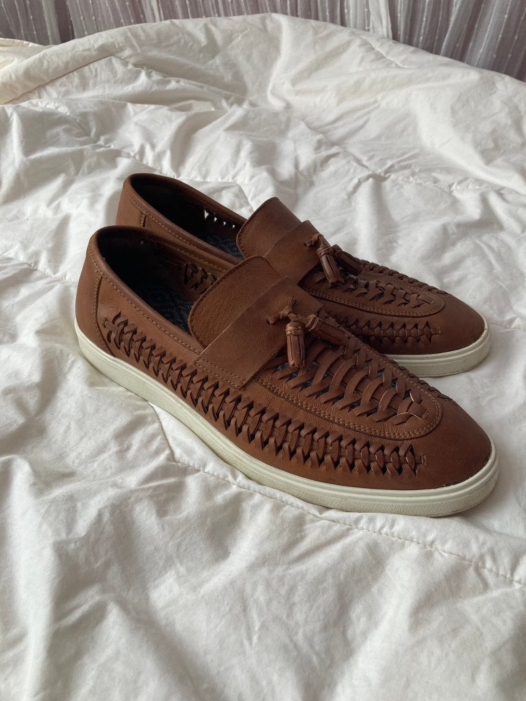 Geweven sandalen heren - maat 45, Sandalen, Bruin, Ophalen of Verzenden, Zo goed als nieuw