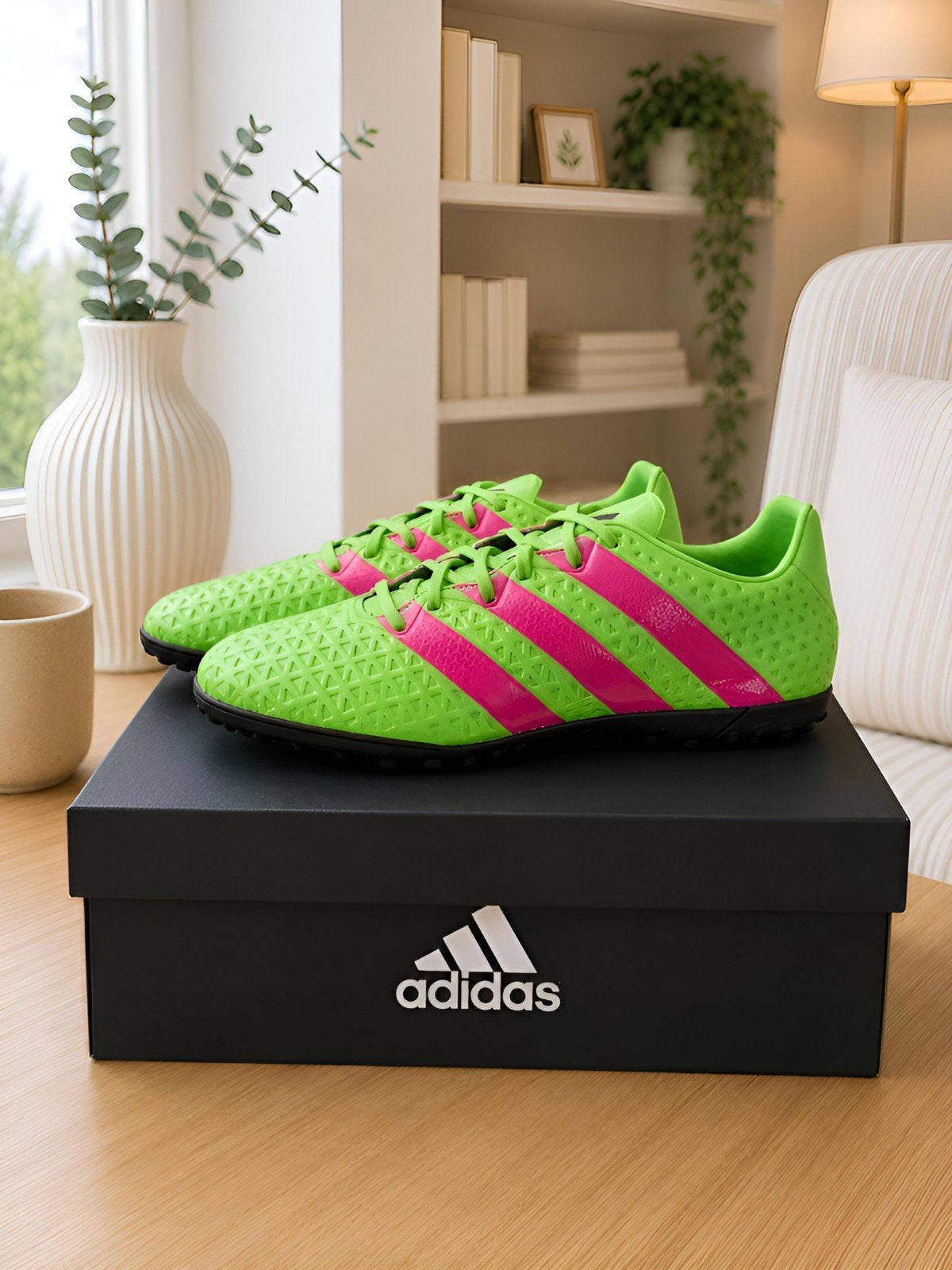 Adidas Ace 16.4 TF Fluorgroen/Roze, Maat XS of kleiner, Schoenen, Nieuw, Ophalen of Verzenden