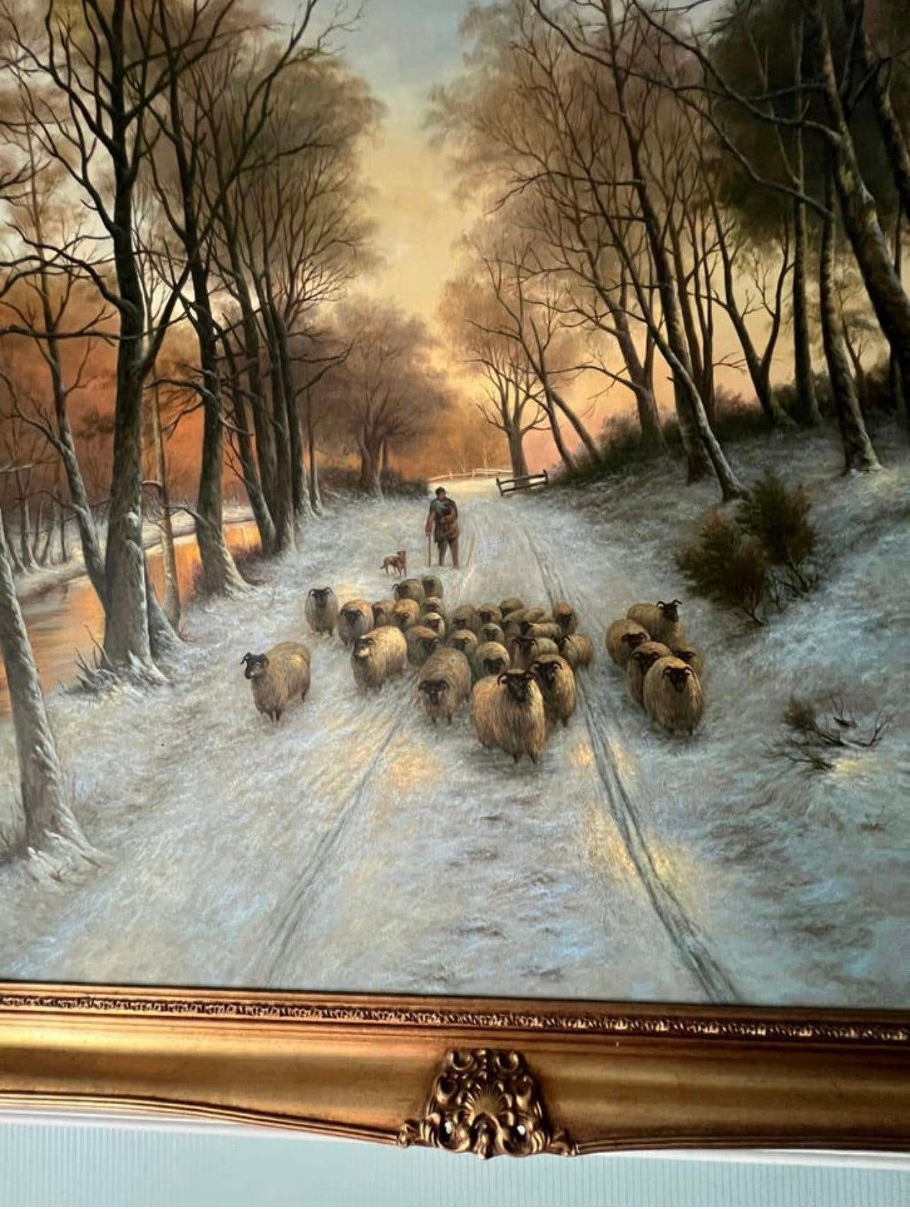 Groot olieverfschilderij, Ophalen of Verzenden