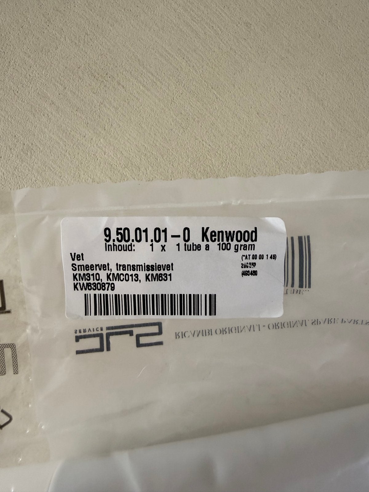 Kenwood voedselveilig smeervet 100g voor keukenmachines, Witgoed en Apparatuur, Keukenmixers, Ophalen of Verzenden, Nieuw