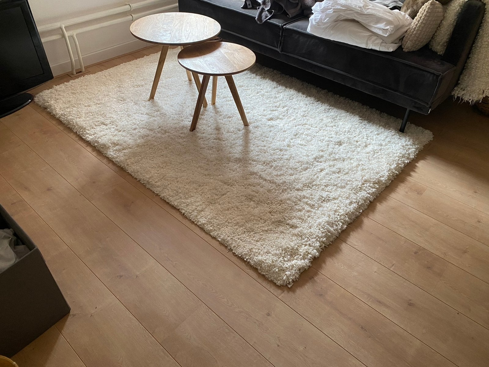 VOLLERSLEV vloerkleed Ikea 133x195, Huis en Inrichting, Stoffering | Tapijten en Kleden, Ophalen, Wit, 200 cm of meer, Zo goed als nieuw