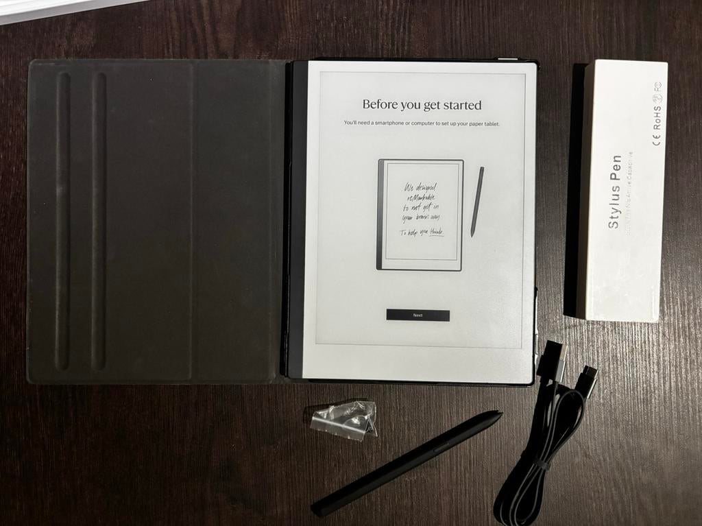 Remarkable 2 + Pen + Hoes, Computers en Software, Remarkable, Remarkable, Ophalen of Verzenden, Zo goed als nieuw