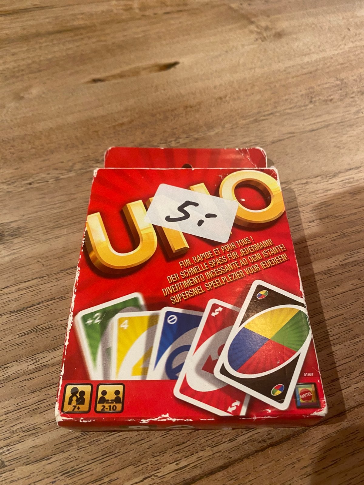 Mattel Uno, zgan, Ophalen of Verzenden, Zo goed als nieuw