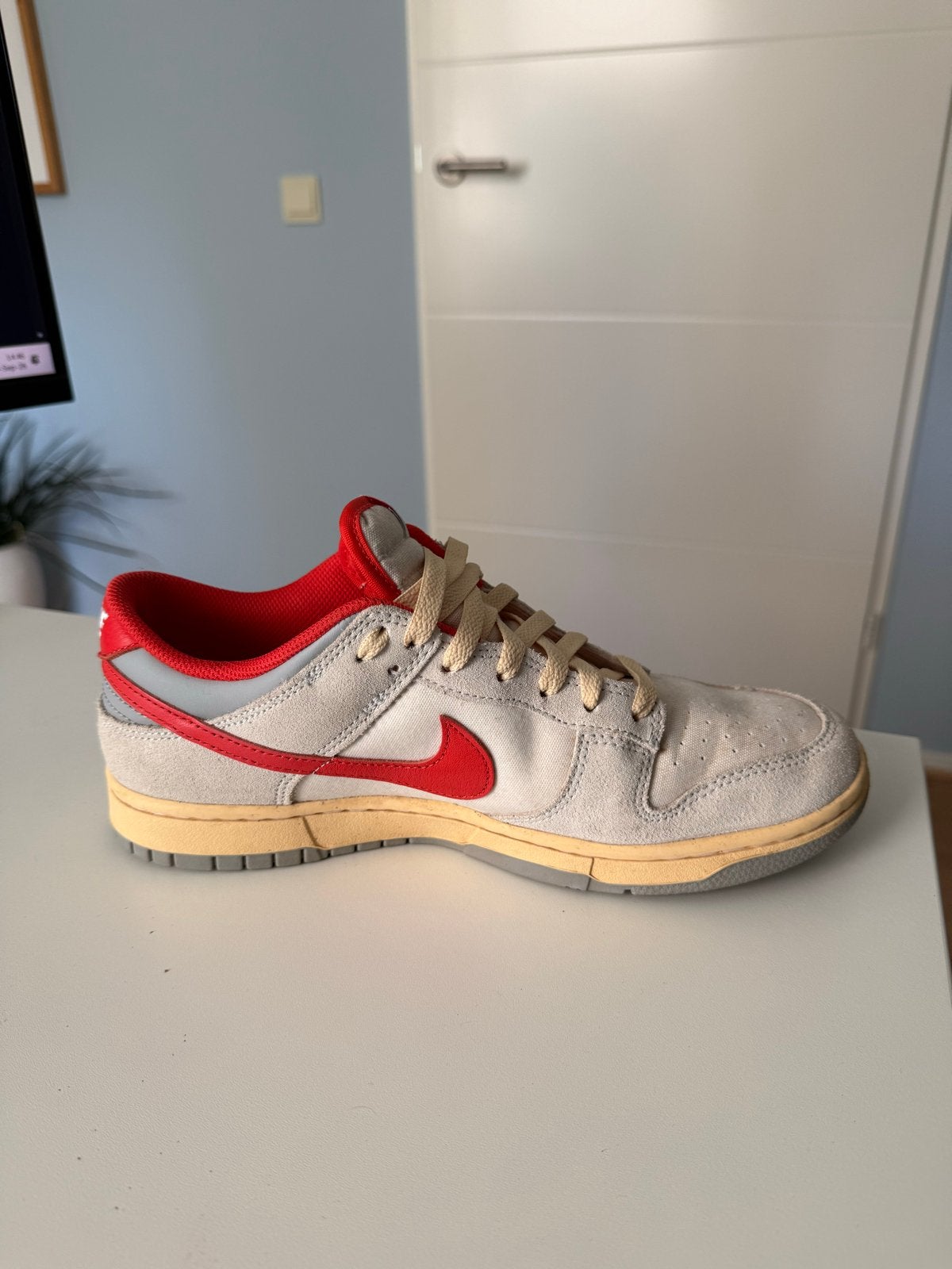 Nike Dunk Low 'Grey Fog' - Maat 42.5, Ophalen of Verzenden, Gedragen, Overige kleuren, Sneakers of Gympen