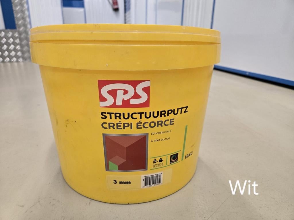 SPS Structuurputz Spachtelputz Wit 15 kg - 3 mm korrel, Ophalen of Verzenden