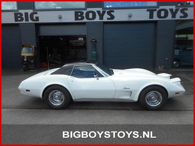 Chevrolet USA Corvette Stingray C3 Cabriolet, Auto's, Automaat, Achterwielaandrijving, Zwart, Wit