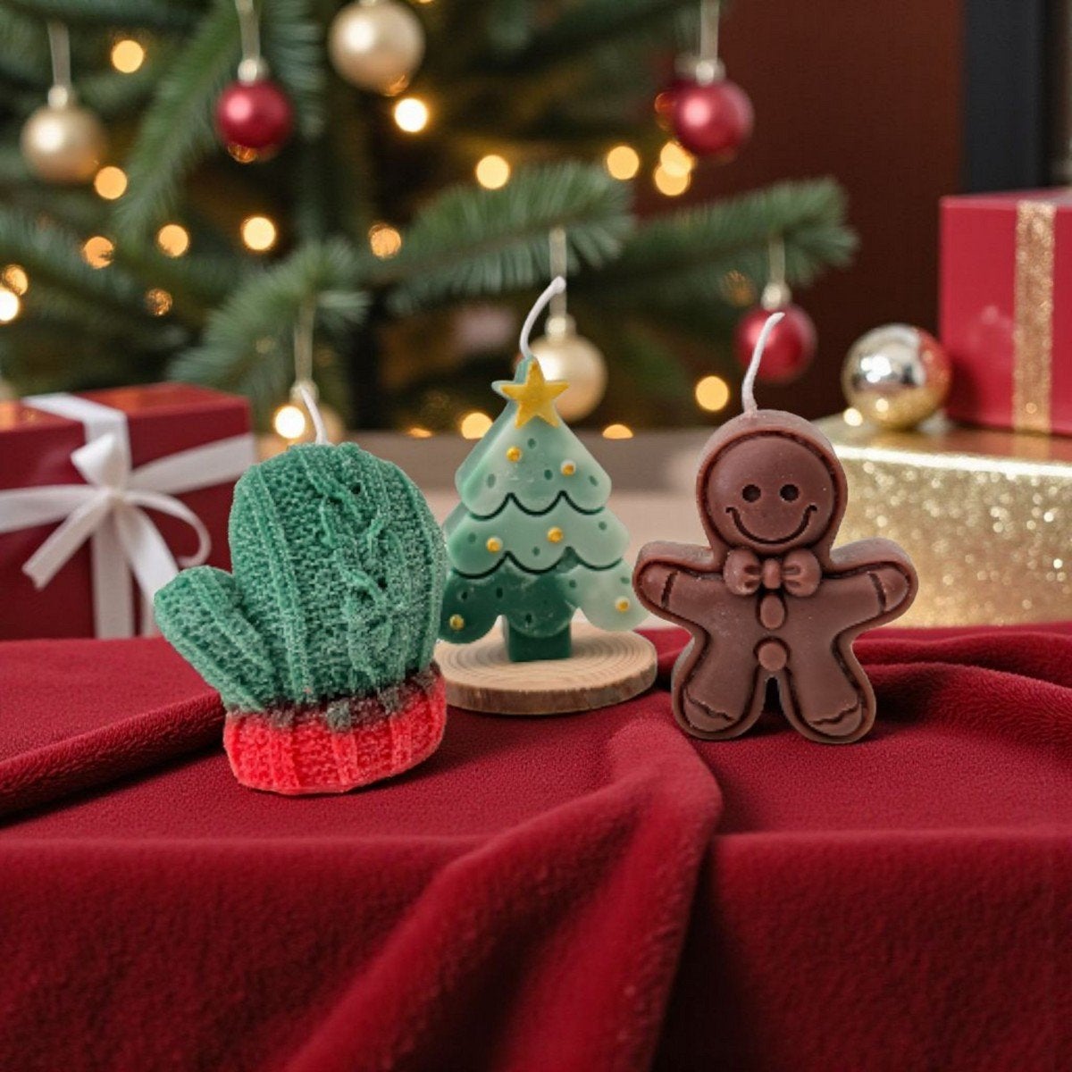 kerst kaarsen set, Ophalen of Verzenden