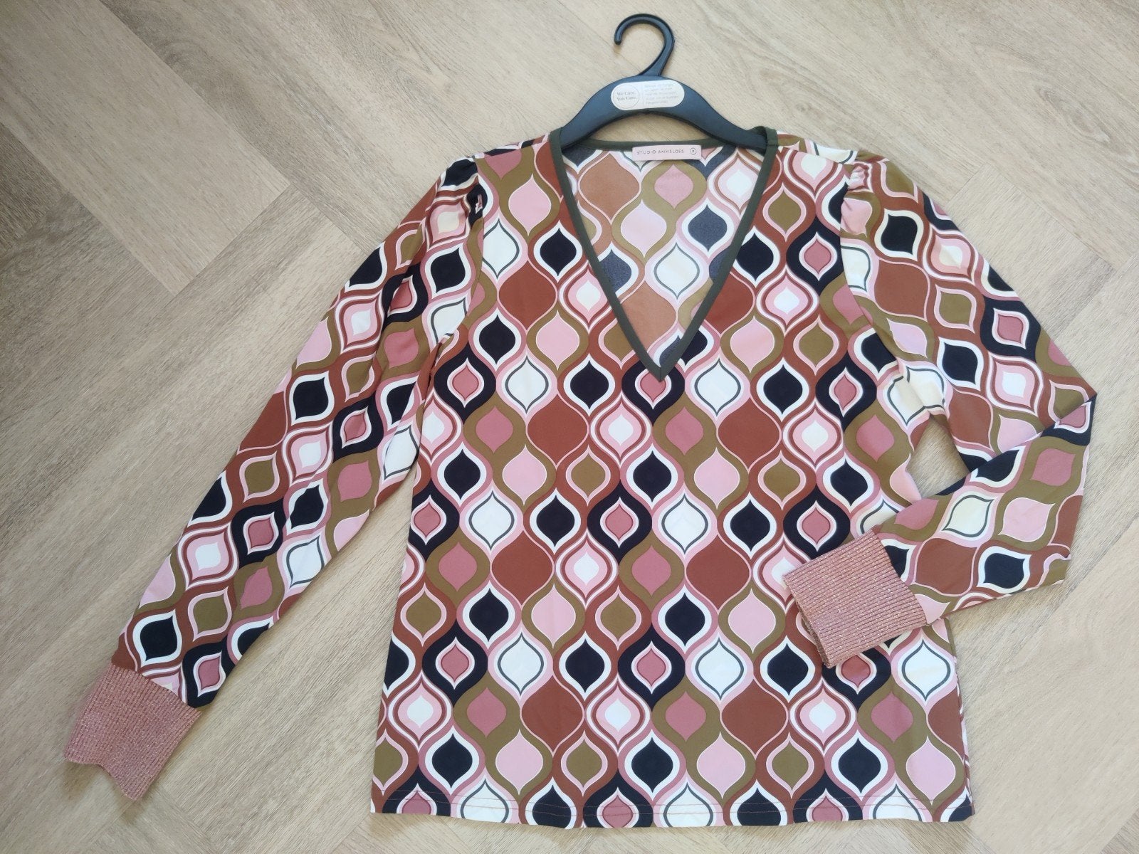 Studio Anneloes Sophia retro shirt - maat M, Kleding | Dames, Maat 38/40 (M), Studio Anneloes, Meerkleurig, Ophalen of Verzenden