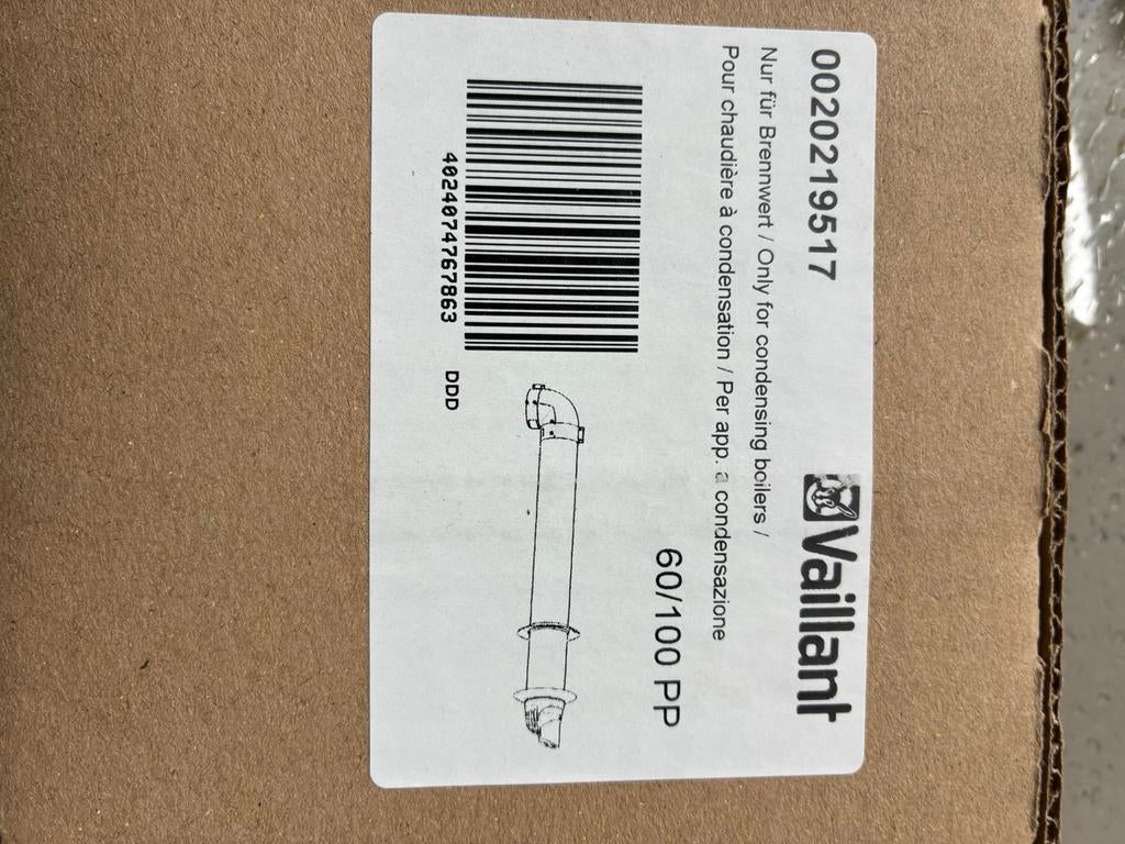 Vaillant muurdoorvoer, 30 tot 80 cm, Overige typen, Nieuw, Minder dan 60 cm