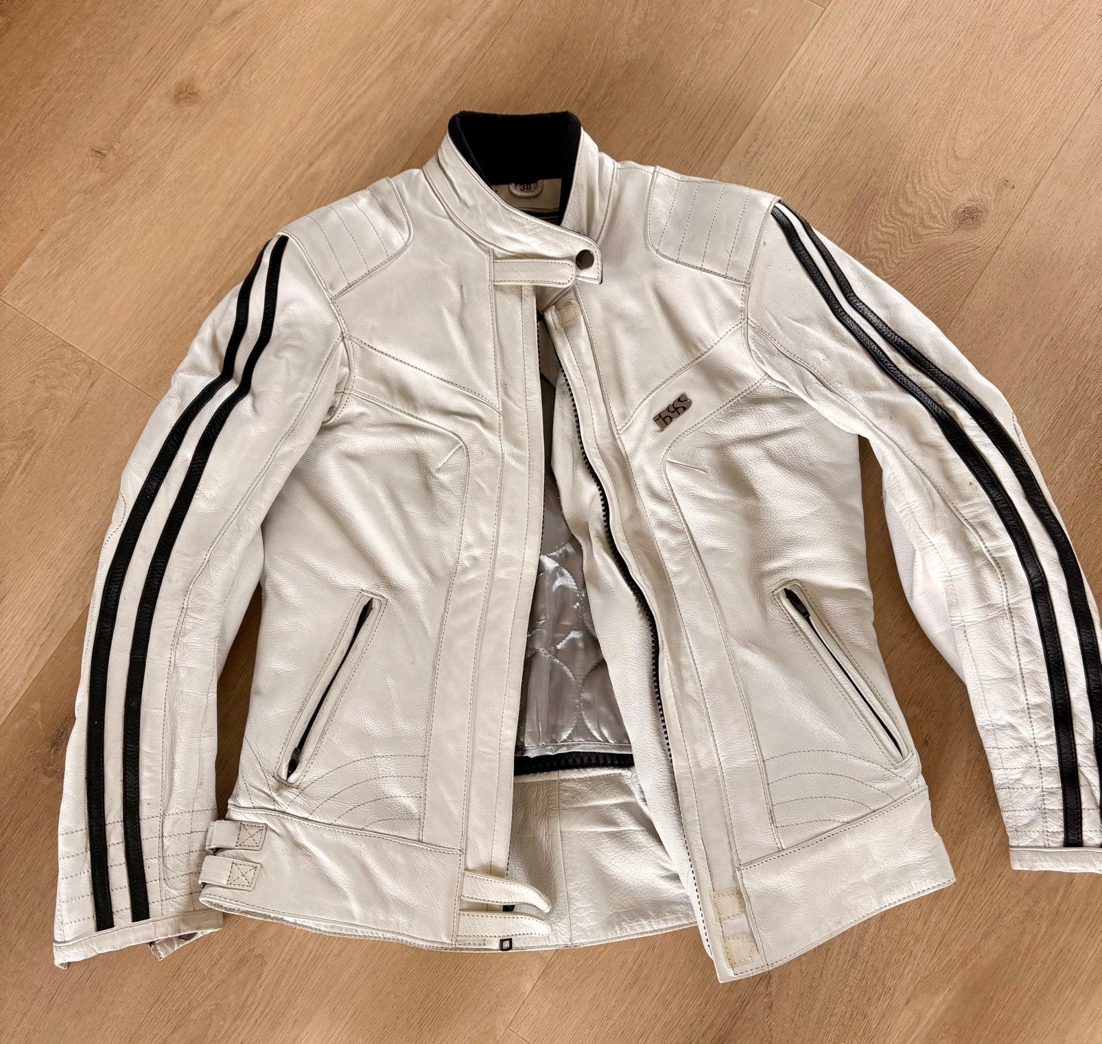 Leren motorjasje IXS dames 38, Motoren, Ophalen of Verzenden, Tweedehands, Dames, Jas | leer