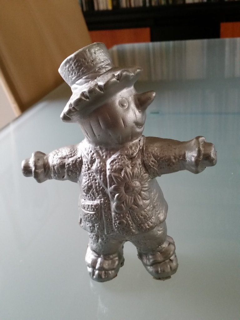 leuke zilverkleurige man, Antiek en Kunst, Ophalen of Verzenden